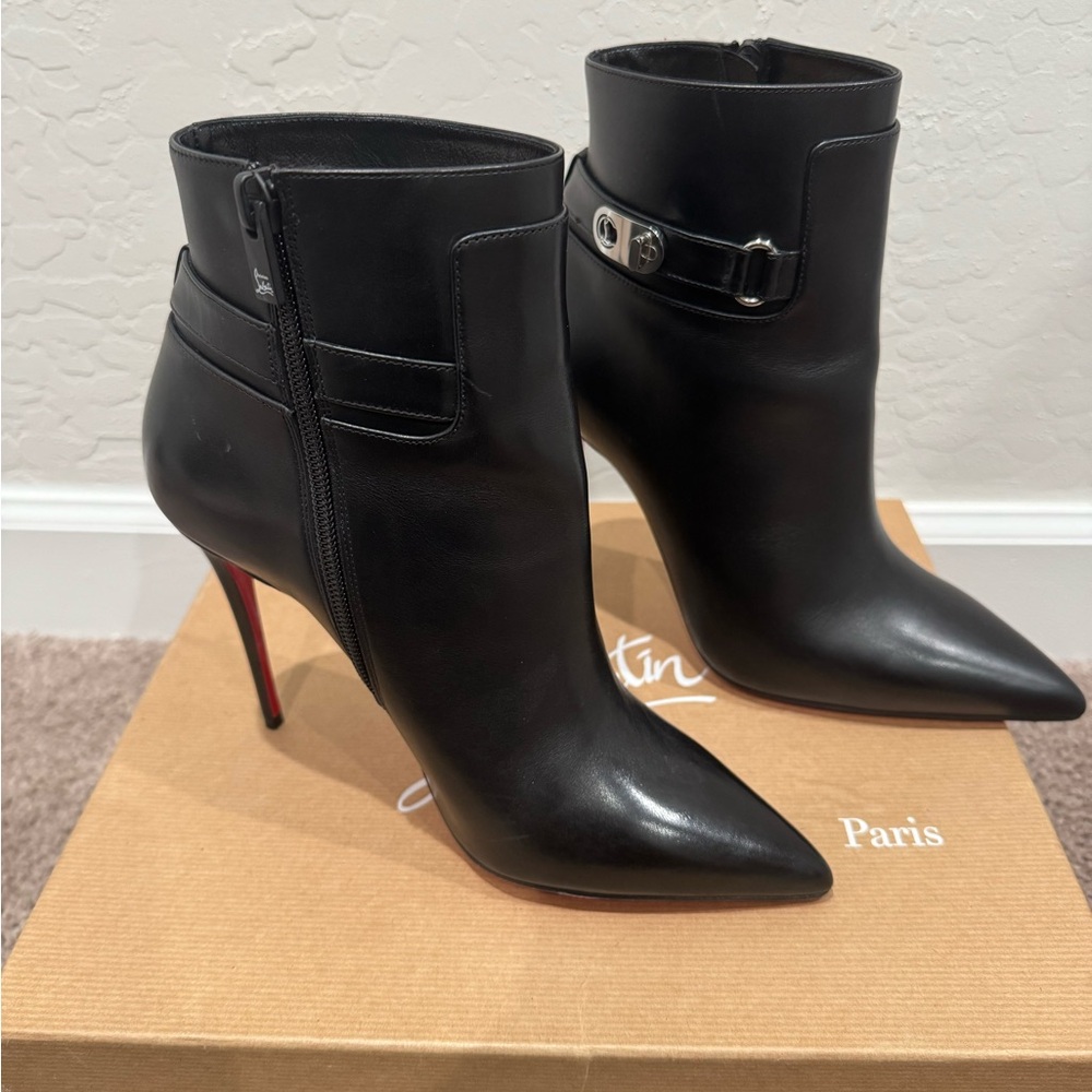 Christian Louboutin Black Ankle Boots - Picture 1 of 6